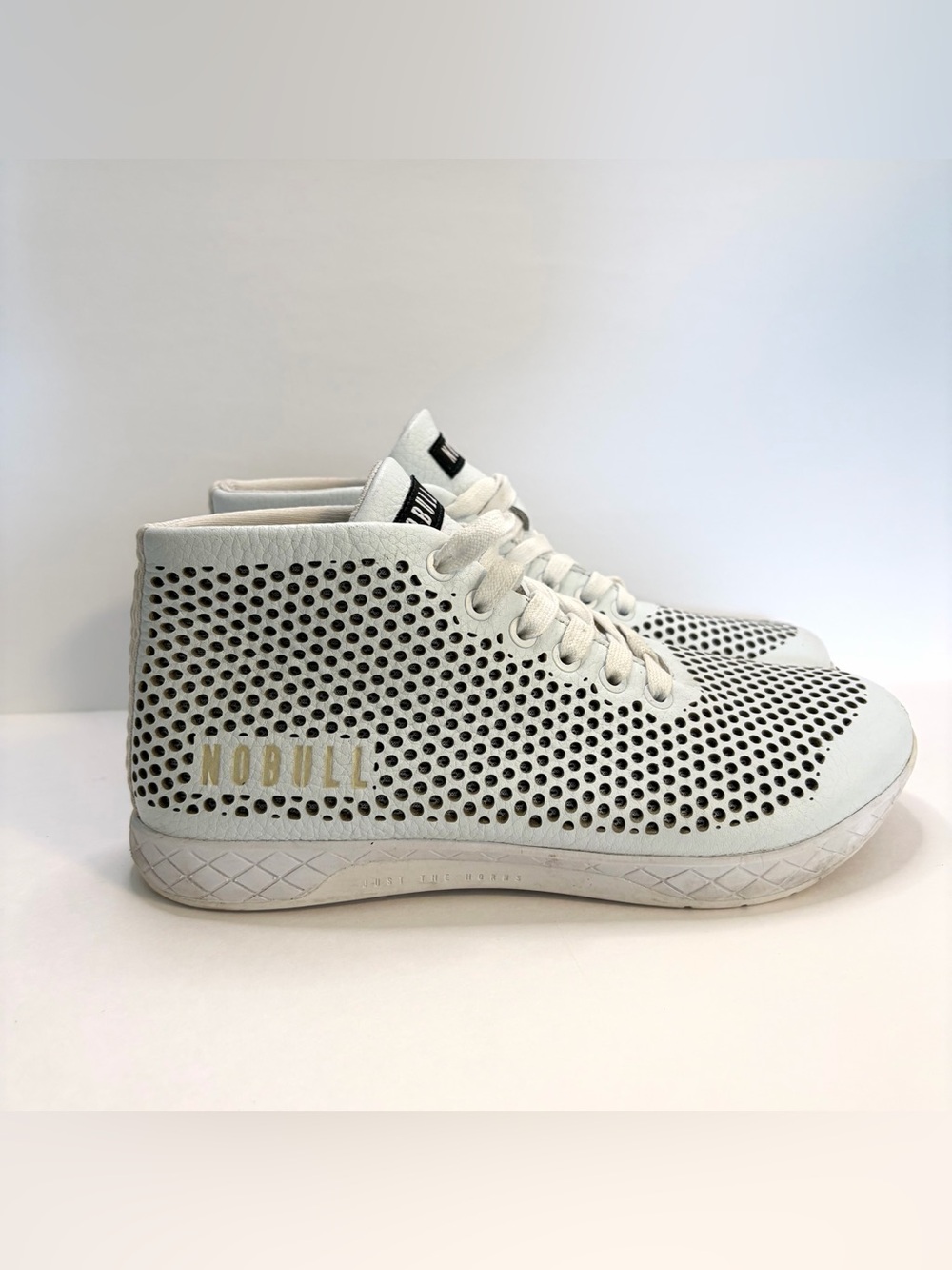 Nobull Unisex White Perforated Workout Lifting Shoe 7.5M/9.5W